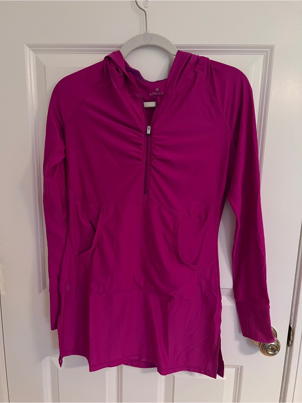 Athleta Women's Hooded Swim Cover-Up in Magenta
